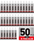 Clear Glue With Precision Tip 15ml 50 Pack For Nails Rhinestones Jewelry Making Crafting DIY Makeup Shoes Bedazzling Glue That Dries Fast And Holds Strong