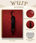 Leopard Print Spiral Notebook For Work And Wardrobe Boss Vibes Red Retro Wild Animal Journal Gothic Cheetah Office Supplies