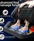Advanced foot massage function on 57-Inch SL-Track 4D Massage Chair With Full Body Zero Gravity Recliner Shiatsu Heat AI Voice Control Foot Roller