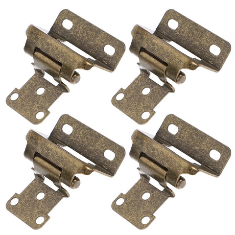 4 Pack Self Closing Cabinet Hinges With Brushed Metal Finish Soft Close Overlay For Frameless Kitchen Cabinets