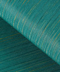 Teal Green Grasscloth Peel And Stick Wallpaper Roll 15.8x240 Inches Self Adhesive Removable Durable Thick Vinyl Textured Green Linen Look