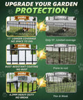Comparison of 14 Panel 20 Ft No Dig Garden Fence Animal Barrier Kit for Dogs and Rabbits vs. standard garden fence, highlighting benefits.