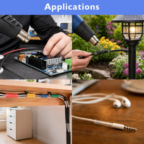 Top Tier 580 Piece Heat Shrink Tubing Kit with 6 Vibrant Colors And 11 Sizes For Ultimate Wire Repair, Cable Protection, And Harness Management In All Your DIY Gear And Professional Auto Fix Ups Today. heat shrink on wires