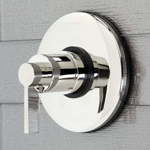 NuvoFusion Two Way Volume Control Shower Diverter Valve In Antique Brass Finish, Premium Brass Construction, polished view