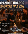Family using Campfire In A Can Portable Mini Fire Pit For Marshmallows And Smores Made In USA Trail Ready For Hiking Backpacking Camping And Emergencies Compact One Pack With A 1.5 To 2 Hour Burn Time Lightweight Four Ounces outdoors.