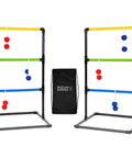 Ladder Toss Game Set With Two Durable Targets, Score Trackers, Six Soft Rubber Bolos And Travel Carrying Case For Backyard Fun
