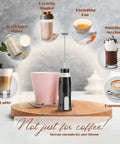 Corded Electric Milk Frother With Plug In Handheld Whisk For Coffee Lovers Latte Cappuccino And Hot Chocolate Foam Maker