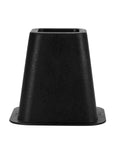 Black plastic bed riser from 6 Inch Bed Riser Set Of 4 With Wheel Grooves For Stable Lifts And Easy Under Bed Storage In Dorm Or Bedroom Durable