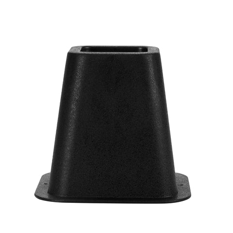 Black plastic bed riser from 6 Inch Bed Riser Set Of 4 With Wheel Grooves For Stable Lifts And Easy Under Bed Storage In Dorm Or Bedroom Durable