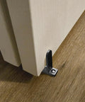 4 Pack Sliding Closet Door Floor Guides Universal ABS Bottom Guides For 1-3/8 Inch Thick Doors Black Cabinet Floor Guides With Screws For Quick Easy Centering And Smooth Quiet Sliding installed