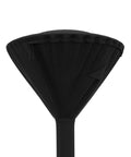 All Weather Round Stand Up Patio Heater Cover For Tall Heaters Up To 95 Inches With 34 Inch Dome And 17 Inch Base Wind Snow And Water Resistant Black Heavy Duty showing top dome and neck