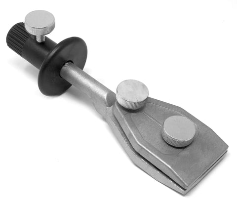 Blade Revival All In One Sharpening Accessory Kit With Long Knife Jig, Short Knife Jig, Axe Jig, And Scissors Jig For 10 Inch Two Direction Water Cooled Wet Dry Sharpening Systems Be Ready To Slice Again, showing a close-up of a jig.