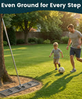 Lawn Leveling Rake 30x10 Inch, Professional Grade Leveler Tool With Stainless Steel Handle next to people on a lawn