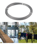 One Sixteenth Inch Stainless Steel Wire Cable 100 Feet Marine Grade Aircraft Cable Wire Rope 7x7 Strand Core With Aluminum Sleeves And Thimbles