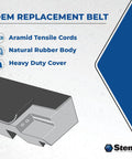 OEM Replacement Belt 265-864 For Scag 483157 Lawn Mower Drive Belt with Aramid Cords, Durable Rubber, Heavy Duty Cover