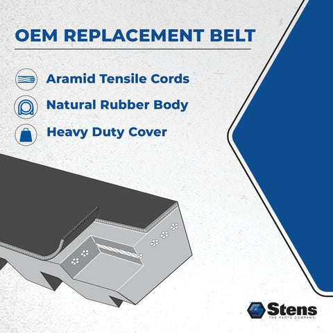 OEM Replacement Belt 265-864 For Scag 483157 Lawn Mower Drive Belt with Aramid Cords, Durable Rubber, Heavy Duty Cover