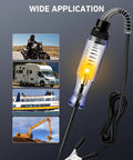 6V-12V-24V DC Car Electrical Test Pen With Alligator Clip And Long Steel Probe, Continuity And Voltage Fuse Tester For Sedan, SUV, RV And Truck, Handy Automotive Test Light For Quick Circuit Checks in transparent handle with cable
