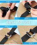 Step-by-step guide using 25 Pack Galvanized Steel Cord Strapping Buckles 32mm Wide For Packaging And Shipping, Heavy Duty Wire Buckles