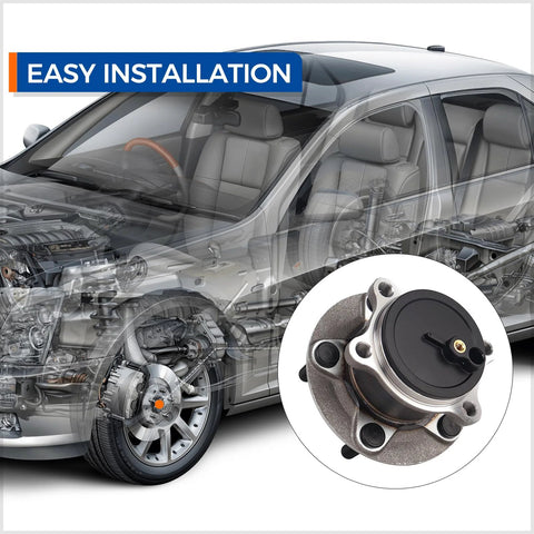 Rear Wheel Hub Bearing Assembly With Encoder ABS Fits Mazda 6 2014 Through 2020 And Mazda CX5 2013 Through 2020 shown in car installation diagram