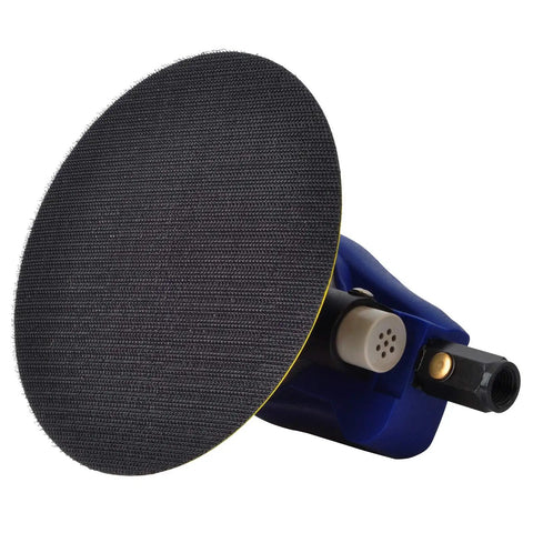 6 Inch Random Orbit Air Sander with Hook and Loop Backing Built In Variable Speed Regulator Pneumatic Sander side view