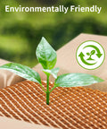 Top Shelf Honeycomb Packing Paper Stretch Roll With Extra Fragile Labels For Moving And Shipping Lightweight Cushion Wrap displayed with a green plant.