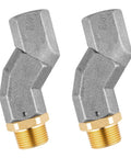 Two Pack Three Quarter Inch Fuel Hose Swivel 360 Degree With NPT Fitting For Fuel Transfer Pumps And Nozzles Connector For Fuel Hose Automotive Refueling Multi Plane, two zinc alloy fittings
