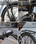 Electric Bike For Adults With 1000W Peak Motor And 20 MPH Top Speed City Cruiser Ebike With 48V Battery Up To 50 Mile Range
