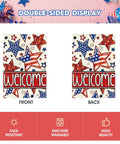Patriotic Fourth Of July Garden Flag 12x18 Inch Double Sided Outdoor Welcome Banner With Stars And Stripes Yard Decor display