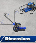 Dimensions of Workhorse Heavy Duty Walk Behind Gas String Trimmer With 170cc 4 Cycle OHV Engine