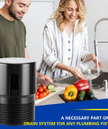 Four Pack 1-1/2 Inch Npt Threaded Abs In Line Valve Vents Rv Camper Kick Out Bad Sewer Gas Odors Spring Loaded Exhaust Plumbing Accessory Set displayed on kitchen counter with fresh vegetables and cooking preparation.