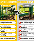 Comparison of Heavy Duty 6 Inch Landscape Staples 11 Gauge Galvanized Garden Pins For Weed Barrier Fabric And Irrigation Tubing vs others