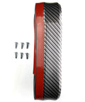 Carbon Fiber Look Front Bumper Lip Universal 8.2 Ft Splitter Spoiler Side Skirt For Cars And Trucks shown with screws