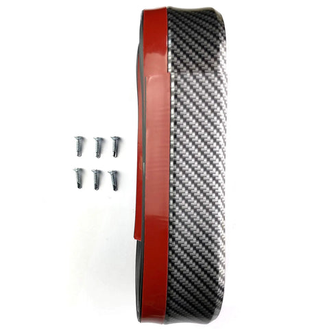 Carbon Fiber Look Front Bumper Lip Universal 8.2 Ft Splitter Spoiler Side Skirt For Cars And Trucks shown with screws