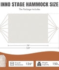 Diagram of Mayan Style Handwoven Rope Hammock For Two With Carry Bag Cozy 120 Inch Long By 67 Inch Wide Bed 500 Pound Capacity