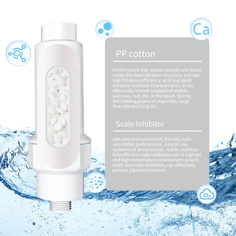 Inline Sediment And Anti Scale Water Filter For Hose Three Quarter Inch GHT Thread Reusable And High Flow 3/4 angle view