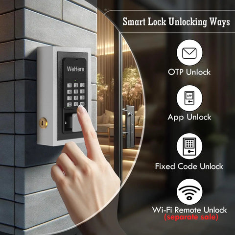 Smart Key Lock Box Wall Mount With Four Unlock Options Password App Bluetooth Wi Fi One Time Codes Remote Access Via Wi Fi Bridge