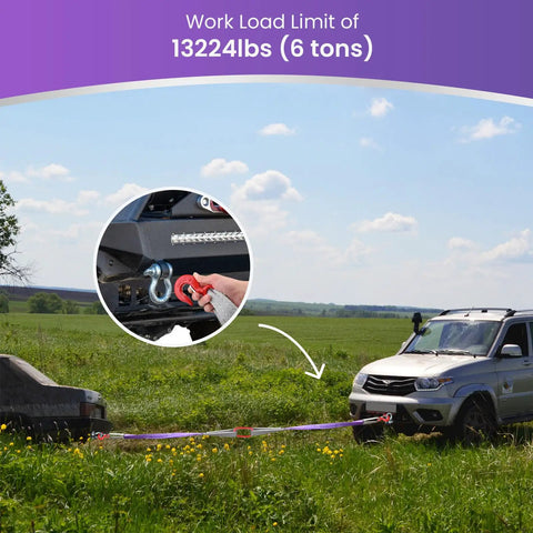 Vehicle using Beefy Heavy Duty Lifting Slings With Hooks Two Leg Rigging Strap Three Point Three Feet Per Leg 4409 Pounds Capacity