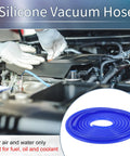High Temp Silicone Vacuum Tubing Hose In Blue, 16.4 Ft Long, 3mm Inner Diameter, installed in car engine compartment.