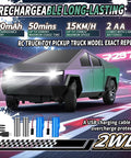 Rad All Terrain RC Pickup Truck With LED Lights And Load Space, Blazing Fast Electric Remote Control Car Toy For Kids And Adults, Color Change Green Purple, Great Birthday Gift