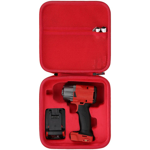 Durable Hard Case For Milwaukee 2767-20 M18 FUEL Half Inch Impact Wrench Case Only, with EVA interior and mesh pocket