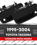 Toyota Tacoma Exterior Front Driver And Passenger Door Handle Set For Front Left And Right Upgraded Metal Textured Black OEM Replacement For 1995 2004 Models Built Tough And Easy Install