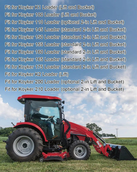 Heavy Duty Hydraulic Cylinder Seal Kit For 2 Inch Front End Loader Fits Model K662051 Leak Proof Seals High Pressure Performance Keeps Loader Running Smooth And Dry; red Koyker loader