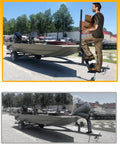 Heavy Duty Boat Trailer Steps Rock Solid Steel Tongue Access For Three By Three Or Four By Four Sizes used for easy kayak launch from dock.