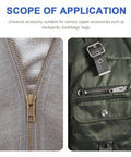 Heavy Duty Metal Zipper Pull Tabs For Backpack Repair Silver Replacement Sliders on zipper of jacket and bag for upgrades.