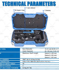Bearings Installation Tool Set with open case showing 36 impact rings, 3 sleeves, and ergonomic tool for precise repairs.
