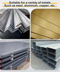 Various metal profiles including steel and aluminum sheets and bars, suitable for the Hydraulic Hole Punch Die 17mm Round For CH60.