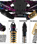 Upgrade Kit For 1/10 Slash, Rustler, Stampede, Hoss 4x4 VXL RC Cars Includes shock absorbers with adjustable gold springs
