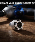 Adjustable Socket Wrench Tool For 10 To 19mm Bolts And Nuts With Multi Function Sleeve on wooden surface