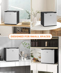 Keep Your Stash Ice Cold With This Sick 1.1 Cu Ft Countertop Freezer showcased in small spaces, modern silver finish, compact design.