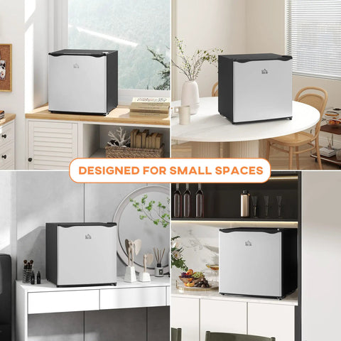 Keep Your Stash Ice Cold With This Sick 1.1 Cu Ft Countertop Freezer showcased in small spaces, modern silver finish, compact design.